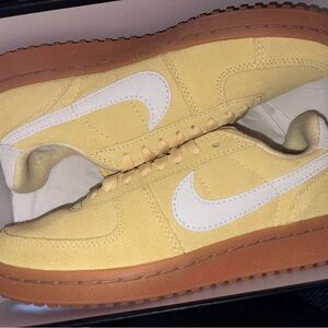 Nike field general (soft yellow, light brown, & white.